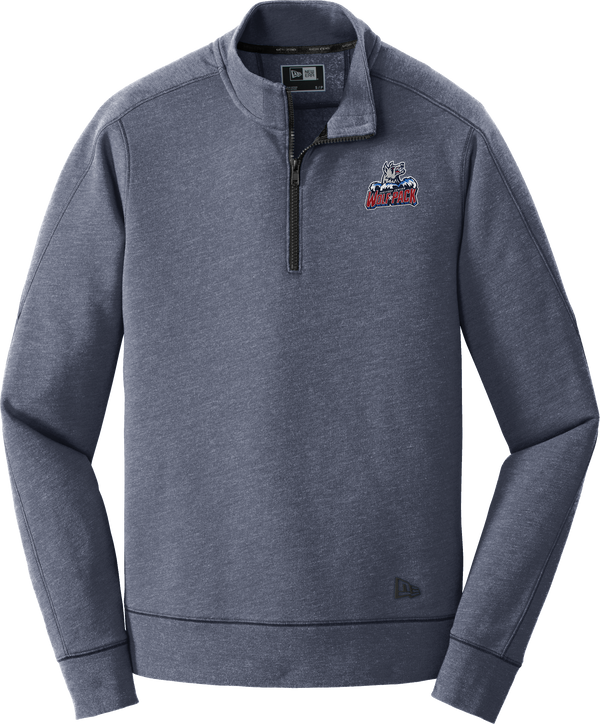 Hartford Jr. Wolfpack New Era Tri-Blend Fleece 1/4-Zip Pullover