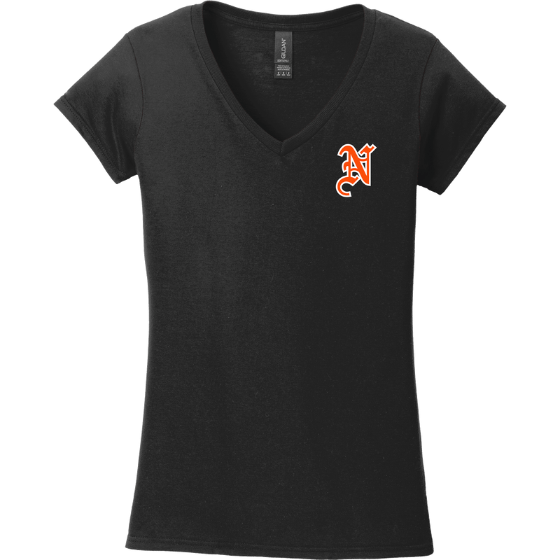 Midd North Hockey Softstyle Ladies Fit V-Neck T-Shirt