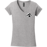 Allegheny Badgers Softstyle Ladies Fit V-Neck T-Shirt