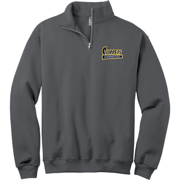 CT Clippers NuBlend 1/4-Zip Cadet Collar Sweatshirt