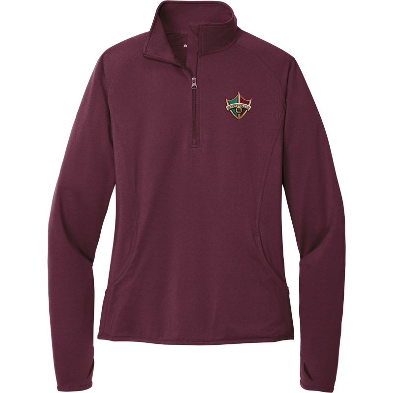 Delaware Ducks Ladies Sport-Wick Stretch 1/4-Zip Pullover