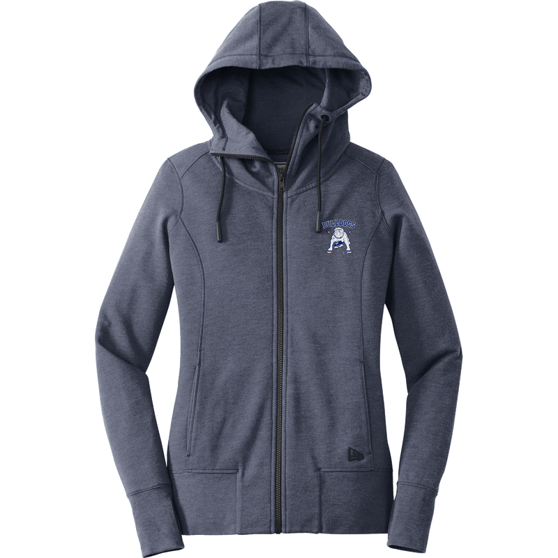 Chicago Bulldogs New Era Ladies Tri-Blend Fleece Full-Zip Hoodie