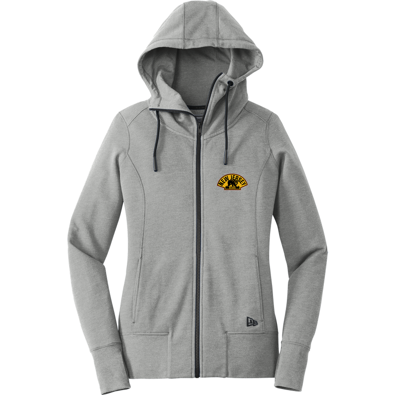 NJ Bears New Era Ladies Tri-Blend Fleece Full-Zip Hoodie