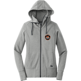 Princeton Jr. Tigers New Era Ladies Tri-Blend Fleece Full-Zip Hoodie