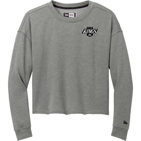 CT Oil Kings New Era Ladies Tri-Blend Fleece Crop Crew