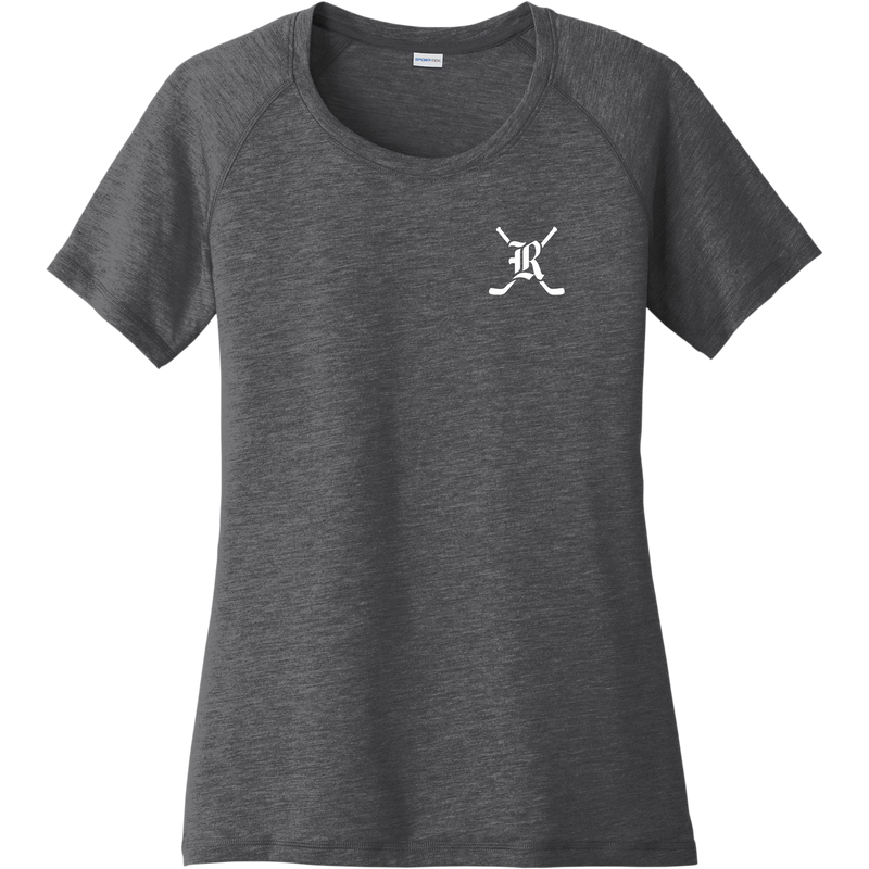 Randolph Middle School Ladies PosiCharge Tri-Blend Wicking Scoop Neck Raglan Tee