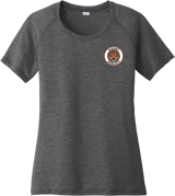 Biggby Bobcats Ladies PosiCharge Tri-Blend Wicking Scoop Neck Raglan Tee