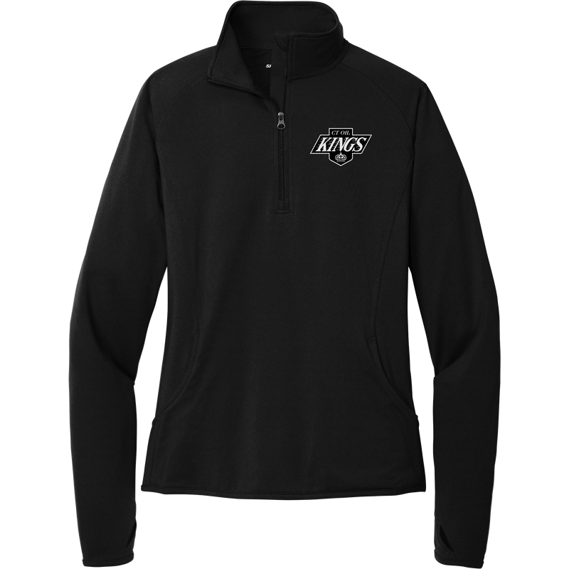 CT Oil Kings Ladies Sport-Wick Stretch 1/4-Zip Pullover