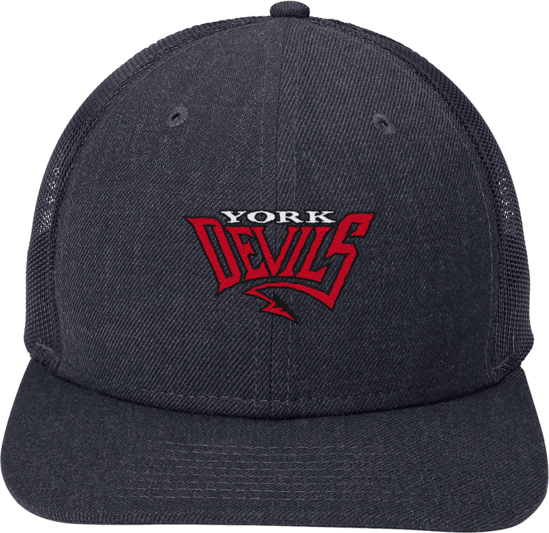 York Devils New Era Snapback Low Profile Trucker Cap