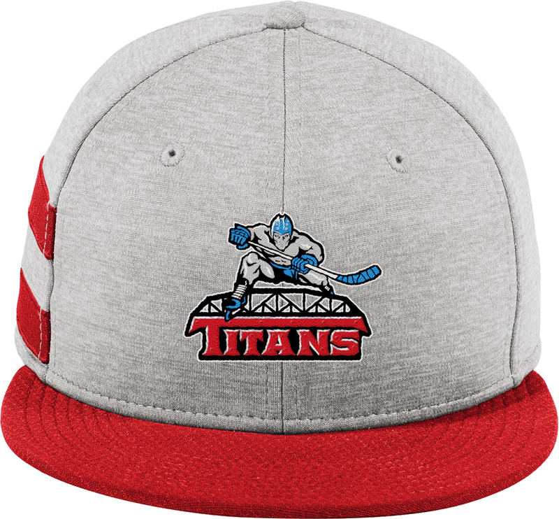 NJ Titans New Era Shadow Heather Striped Flat Bill Snapback Cap