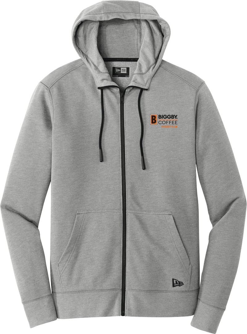 Biggby Coffee Hockey Club New Era Tri-Blend Fleece Full-Zip Hoodie