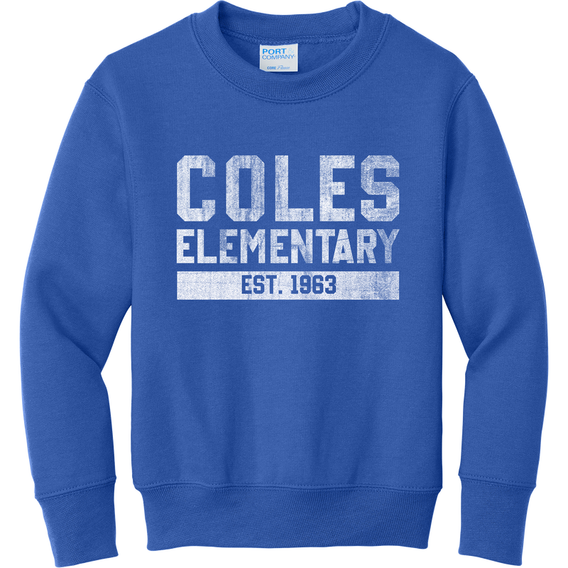 Coles Elementary Youth Core Fleece Crewneck Sweatshirt