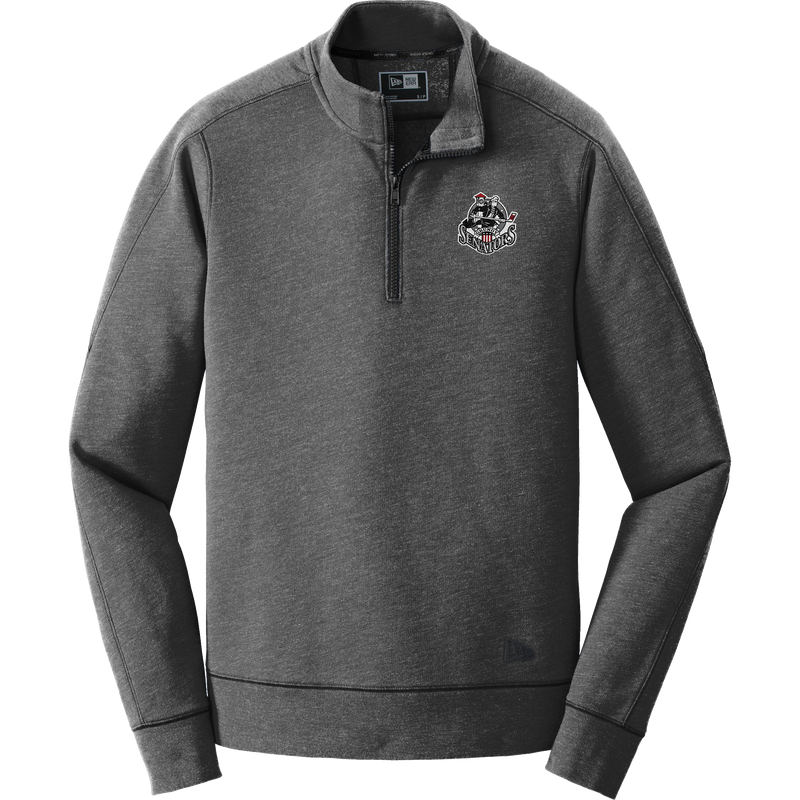 Grundy Senators New Era Tri-Blend Fleece 1/4-Zip Pullover