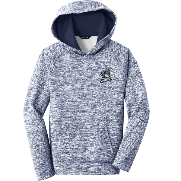 Hard Edge Hockey Youth PosiCharge Electric Heather Fleece Hooded Pullover